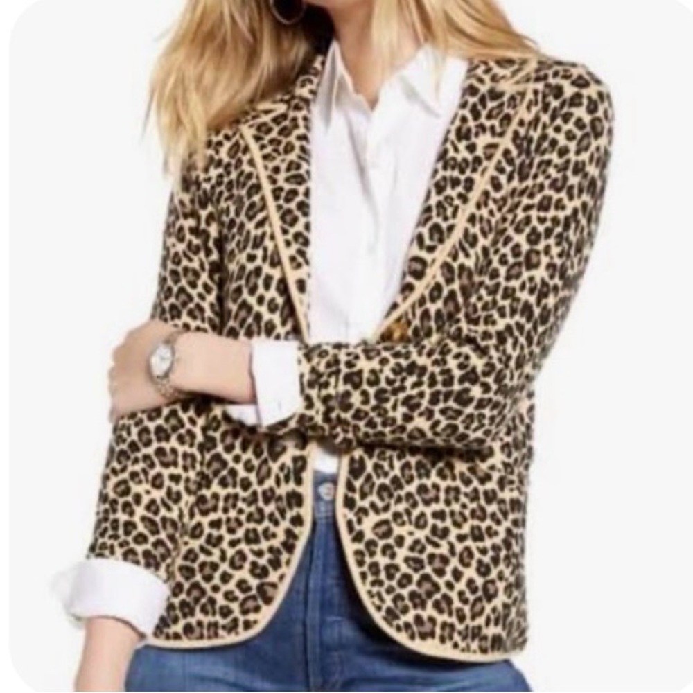 Nordstrom 1901 NWOT Leopard print knit jacket - women’s small.